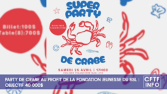 G00043 Party de crabe au profit de la fondation jeunesse du BSL